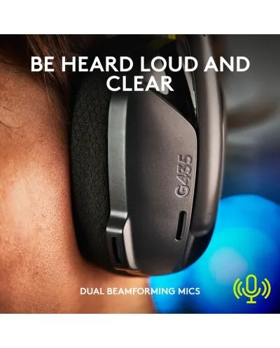 ГЕЙМЪРСКИ СЛУШАЛКИ LOGITECH G435 - Lightspeed - Wireless - Black - PN 981-001050 - Image 350