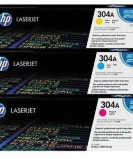КОМПЛЕКТ 3 КАСЕТИ ЗА HP Color Laserjet CP2025/CM2320 MFP - TRIPLE PACK - C/M/Y - CC531A/CC532A/CC533A -  /304A/ - PN