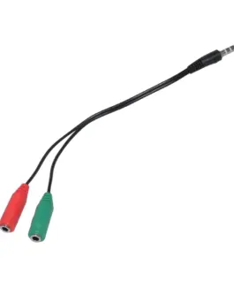 Makki преходник Adapter 3.5mm 4pin M / 2 x 3.5mm F - MAKKI-CBL-SP35