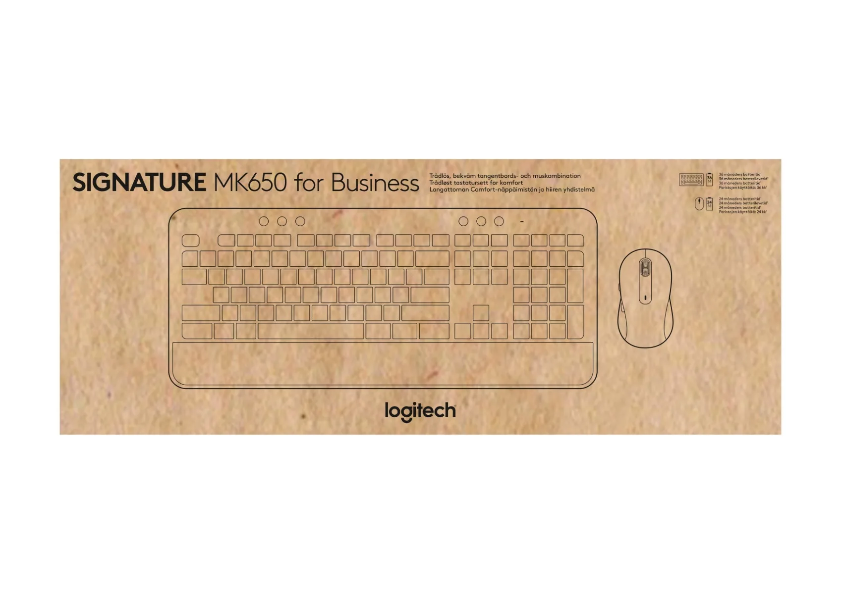 КОМПЛЕКТ МИШКА + КЛАВИАТУРА LOGITECH MK650 DE - Wireless - БЕЗ БДС КИРИЛИЗАЦИЯ (WITHOUT BDS CYRILLIC) - White - PN 920-011022 - Image 365