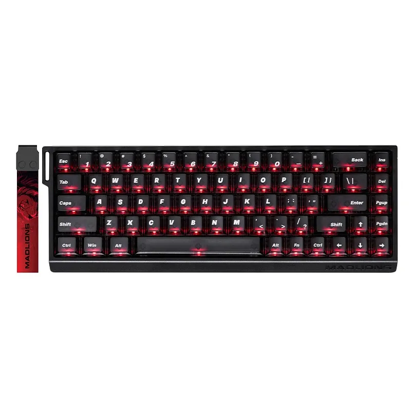 Madlions професионална геймърска механична клавиатура Professional Gaming Mechanical Keyboard MAD 68 HE Flagship V2 - 8K Magnetic Amber Pro Switches -