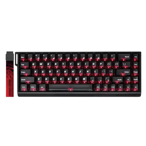 Madlions професионална геймърска механична клавиатура Professional Gaming Mechanical Keyboard MAD 68 HE Flagship V2 - 8K Magnetic Amber Pro Switches -