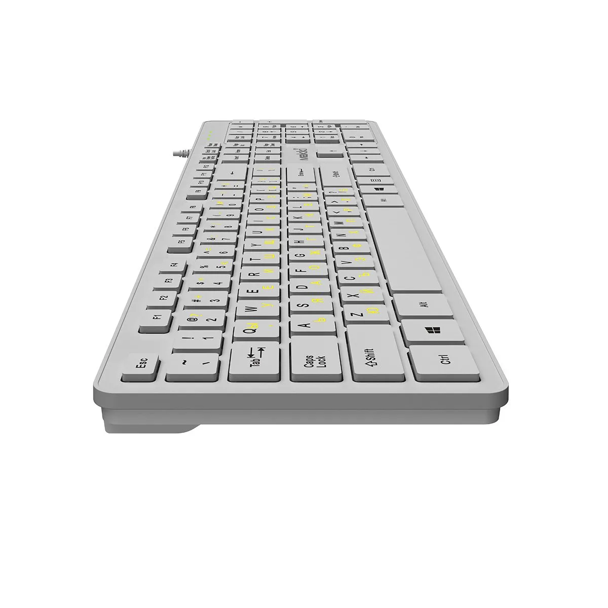 Makki нископрофилна кирилизирана клавиатура Keyboard USB BG - Low profile Chocolate - KB-C14 White - Image 303