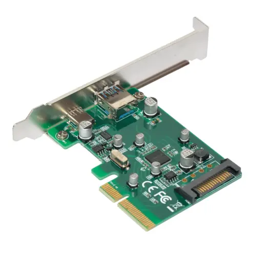 Alternative view of Makki PCI-E card 2 x USB3.1 A+C ports - MAKKI-PCIE-2XUSB31-AC-V1