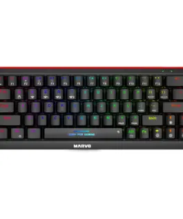 Marvo безжична механична геймърска клавиатура Wireless Gaming Mechanical keyboard Hecate 61WR Black - KG962W-R - Bluetooth 5.0 63