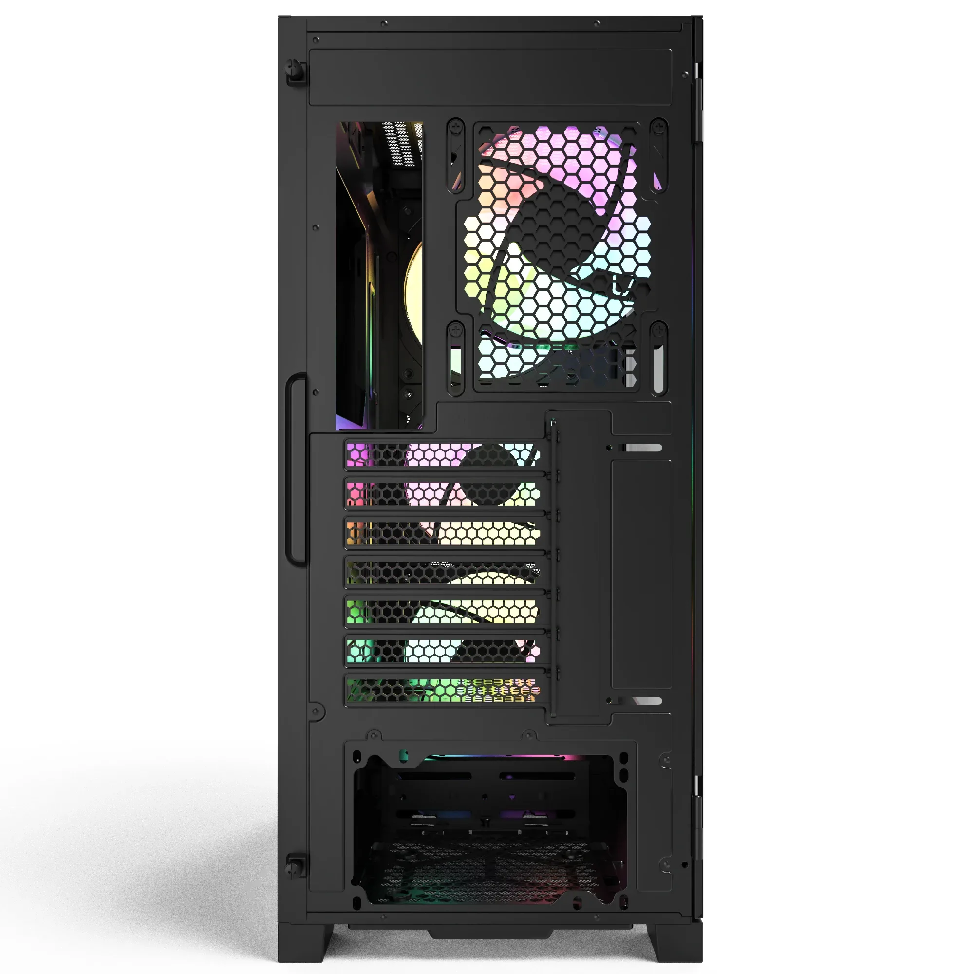 Montech кутия AIR 1000 PREMIUM, Mid-tower Case, TG, 2 Front Panels, 4x120mm ARGB Fans, Black - Image 280