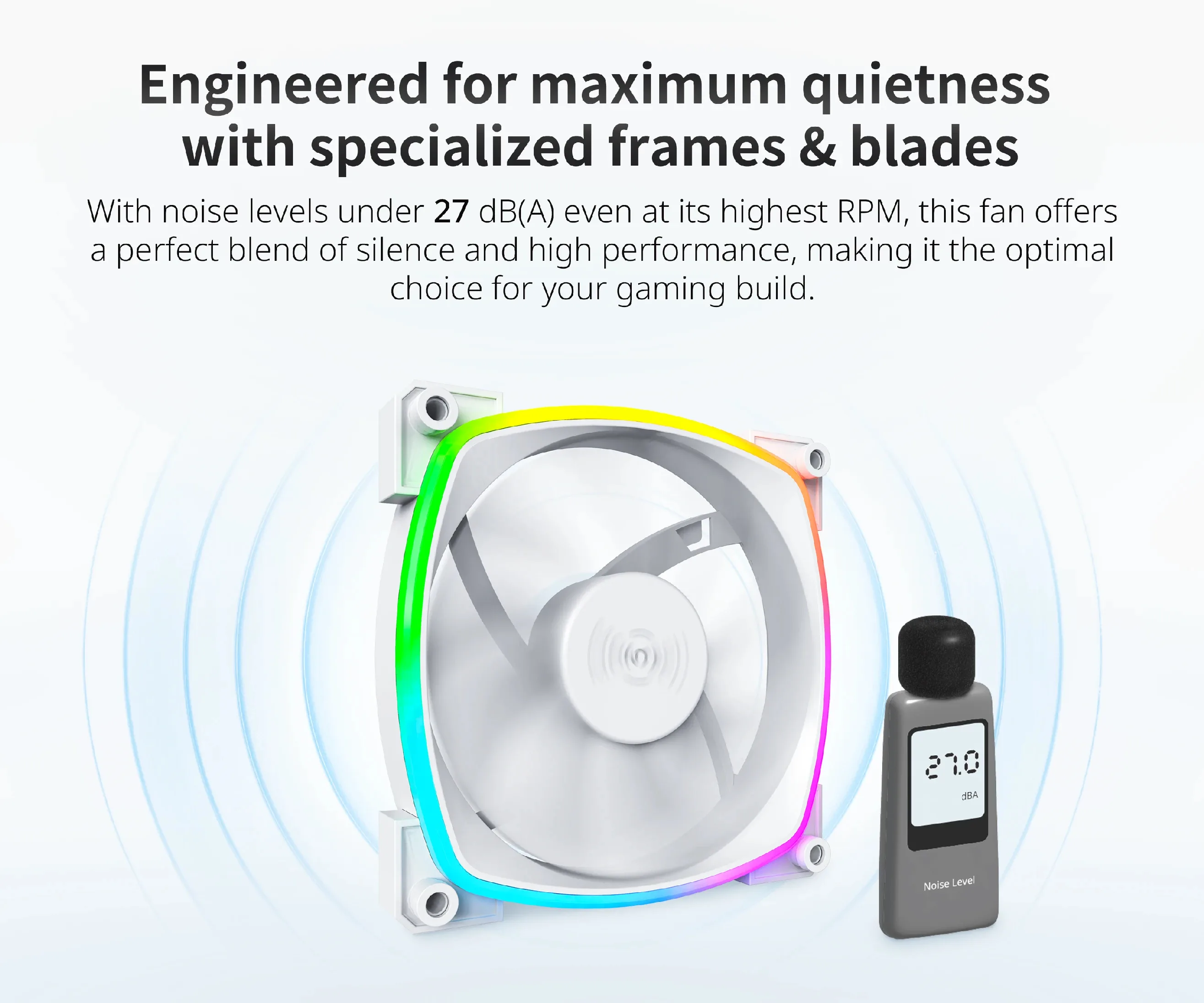 Montech вентилатор AX120 PWM, Fan 120mm, ARGB, White - Image 273