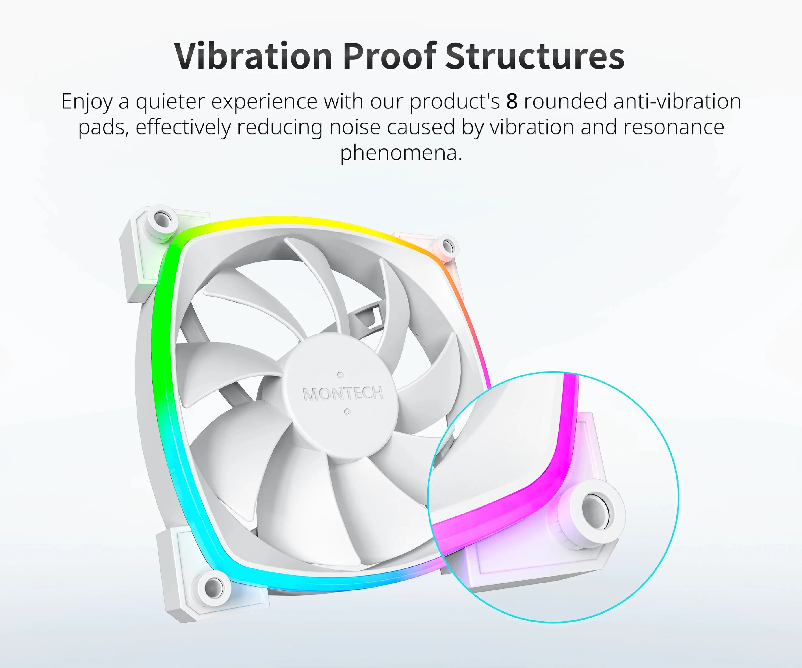 Montech вентилатор AX120 PWM, Fan 120mm, ARGB, White - Image 280
