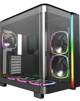 Montech кутия KING 95 Pro Dual Chamber Mid-tower Case 6 ARGB Fans 2 Front Panels Black
