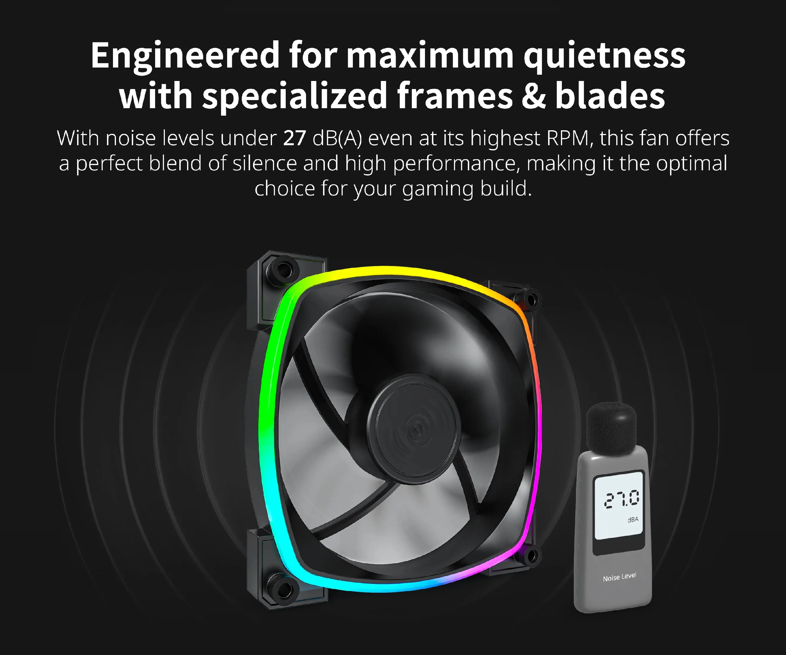 Montech вентилатор RX120 PWM, REVERSE Fan, 120mm, ARGB, Black - Image 258