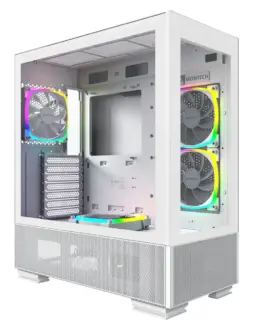 Montech кутия SKY TWO Mid-tower Case TG 4x120mm ARGB Fans White