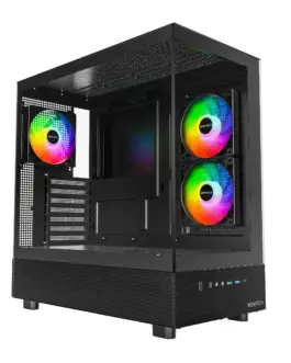 Montech кутия Case ATX - XR (B) - 3 x 120 mm ARGB Fans USB-C Black