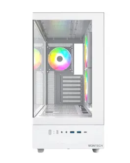 Alternative view of Montech кутия Case ATX - XR (W) - 3 x 120 mm ARGB Fans, USB-C, White