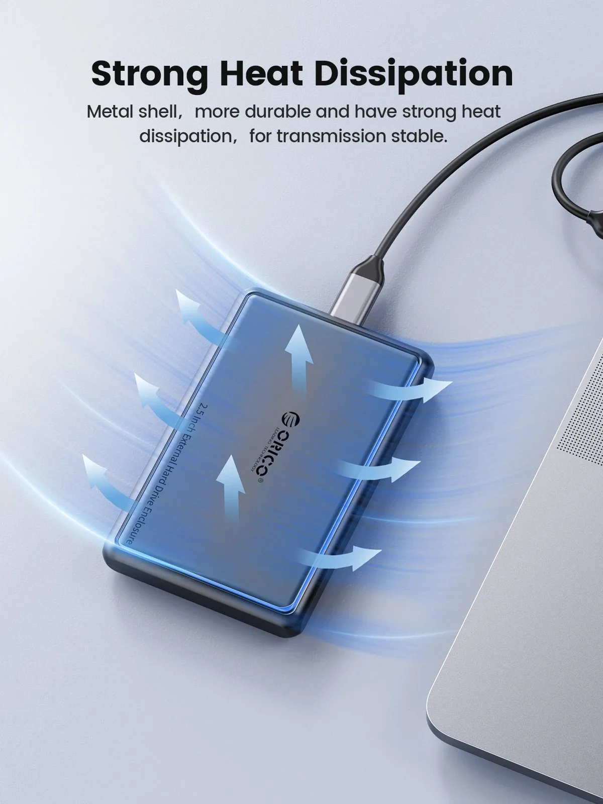 Orico външна кутия за диск Storage - Case - 2.5 inch USB-C/A Black - DDL25-C3-BK - Image 234