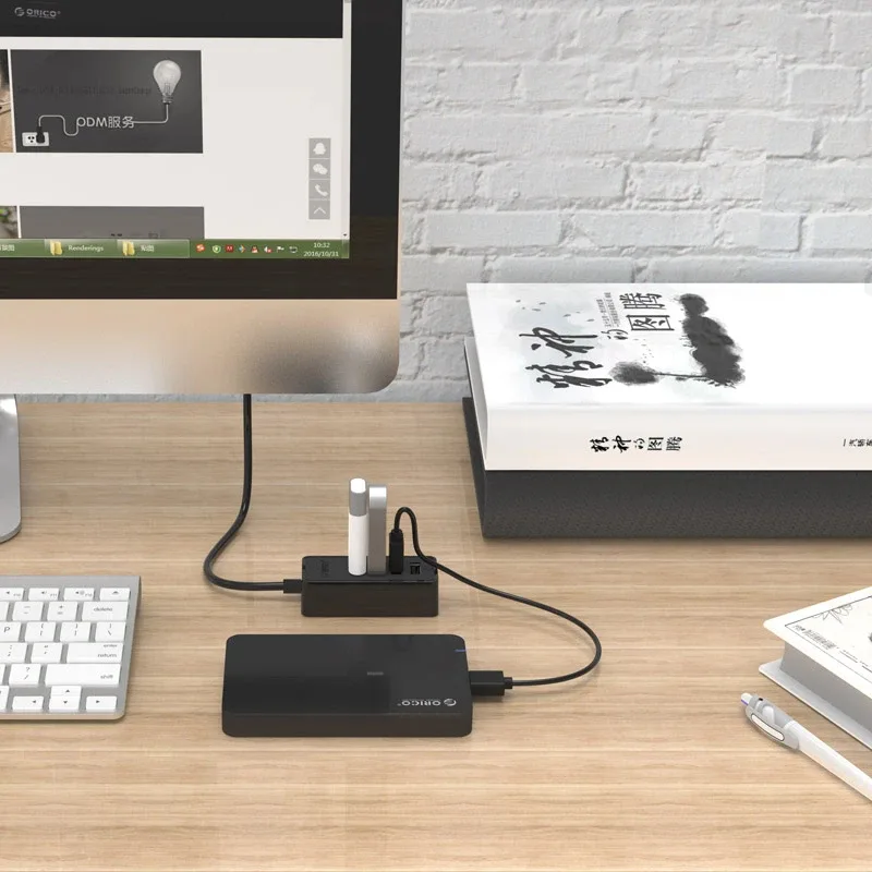 Orico хъб USB2.0 HUB 4 port - USB/Micro USB input, Black - W5P-U2-100-BK-EP - Image 341