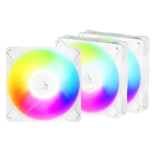Комплект вентилатори 3-Pack ARCTIC P14 Pro Reverse A-RGB White 140mm PWM -