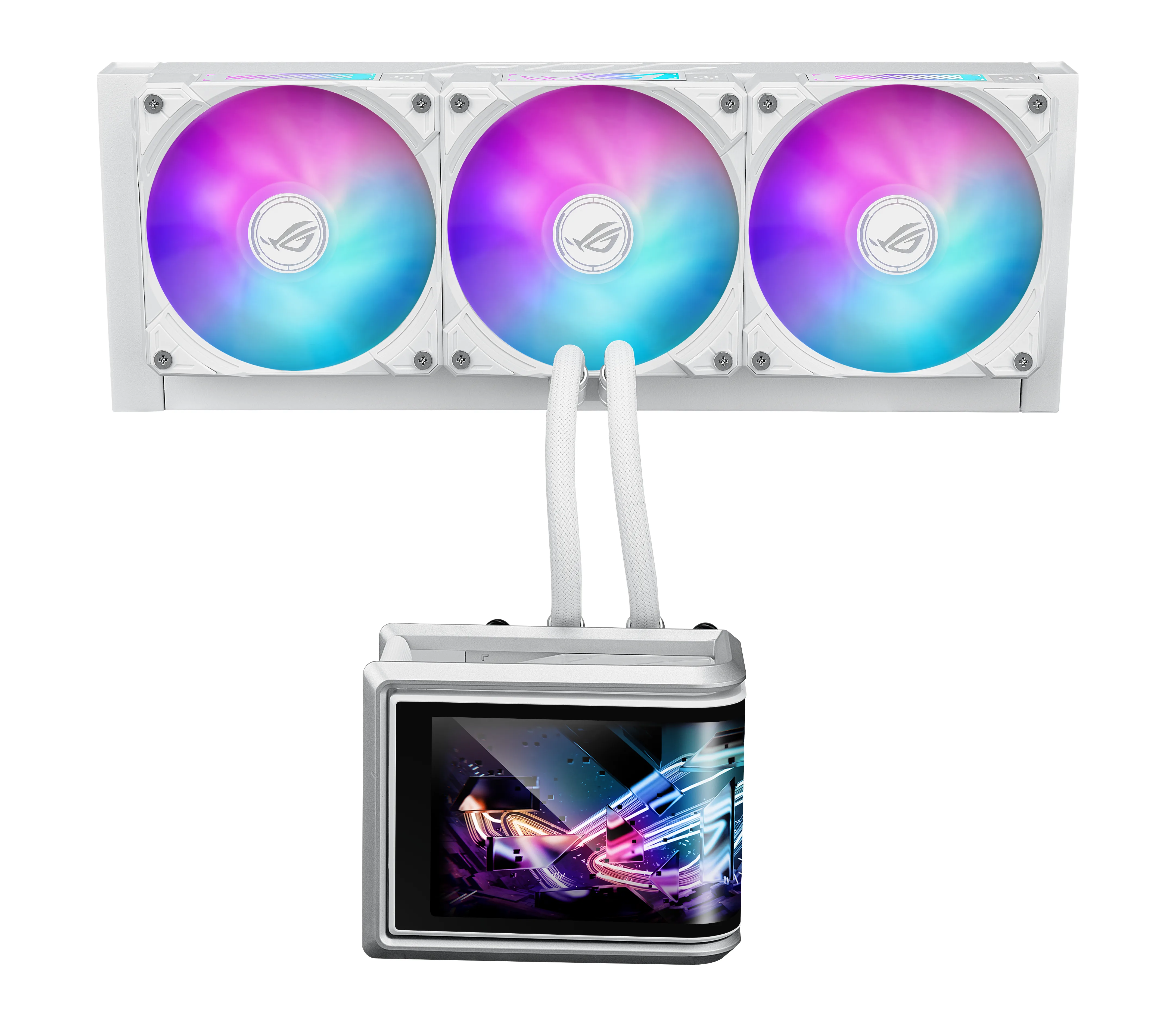 Охладител за процесор ASUS ROG Ryuo IV SLC 360 White Edition ARGB 6.67" Curved AMOLED