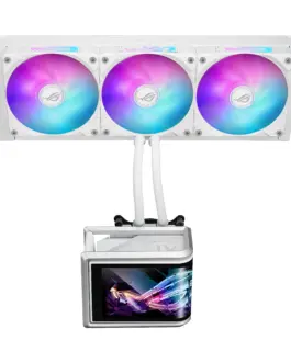 Alternative view of Охладител за процесор ASUS ROG Ryuo IV SLC 360 White Edition ARGB 6.67" Curved AMOLED Display