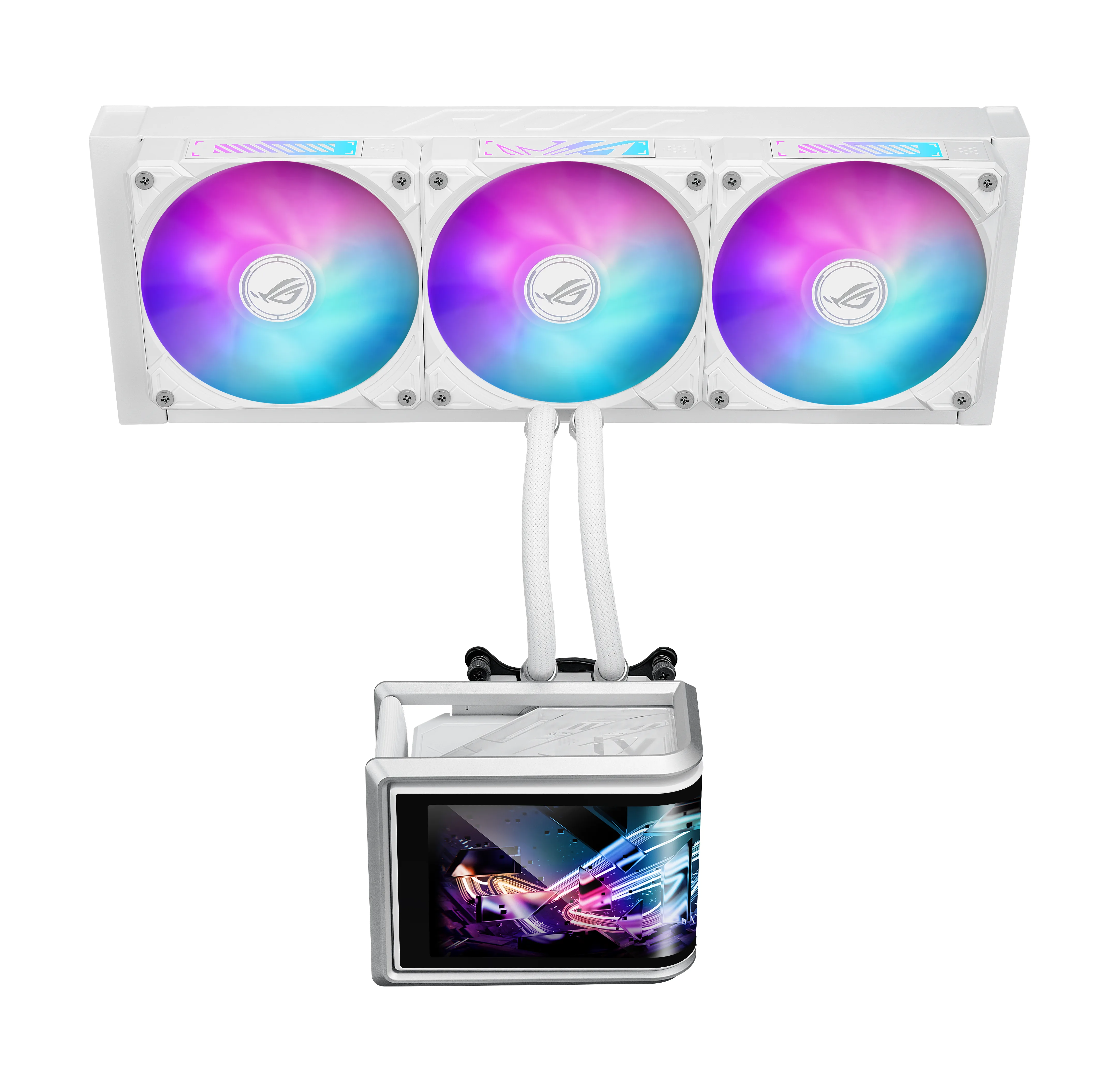Охладител за процесор ASUS ROG Ryuo IV SLC 360 White Edition ARGB 6.67" Curved AMOLED Display - Image 2