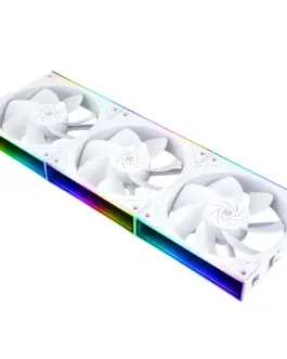 Thermalright Комплект вентилатори Fan Pack 3-in-1 3x120mm - TL-M12QRW x 3 - White Reverse Infinity Mirror Daisy-Chain