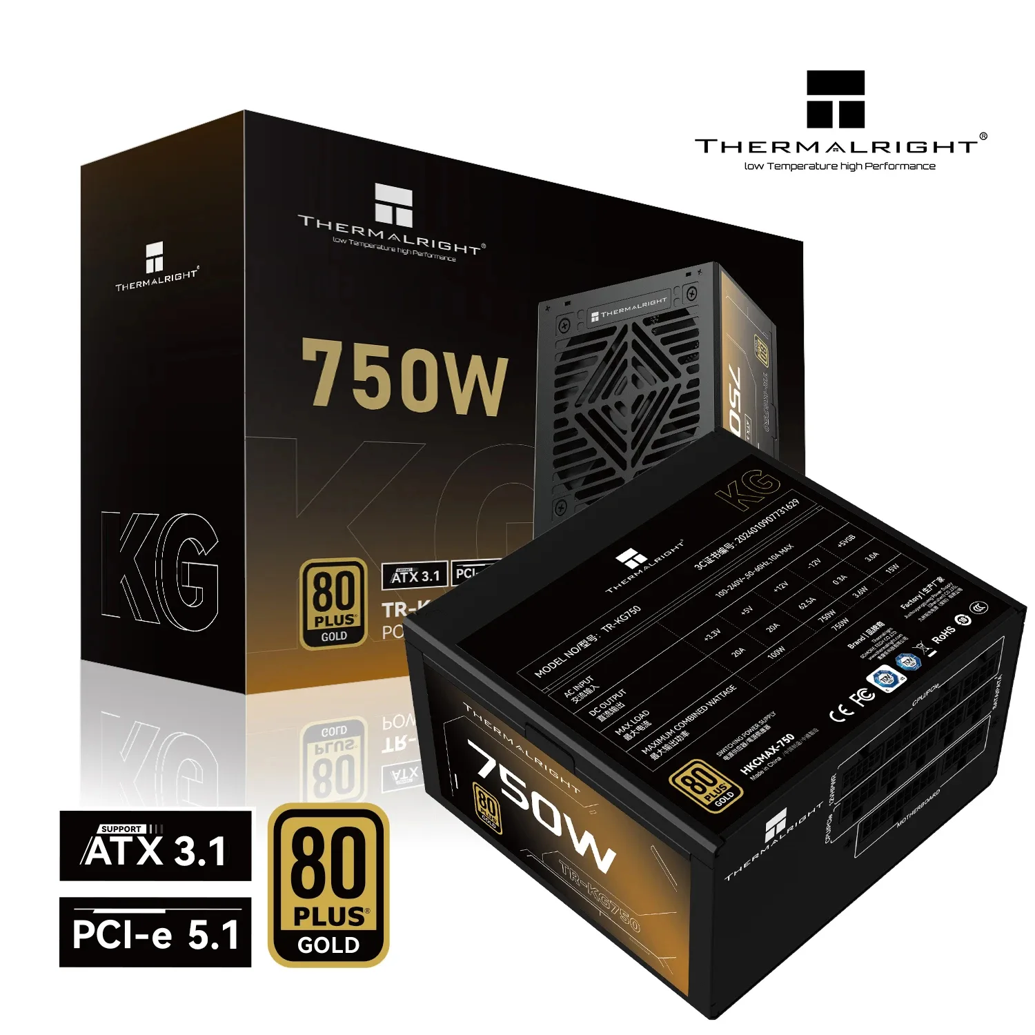 Thermalright захранване PSU ATX 3.1 750W Gold, Full Modular - TR-KG750 - Image 30