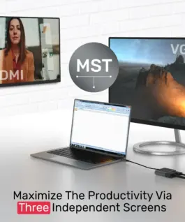 Unitek докинг станция Docking Station Type-C 4-in-1 – uHUB Q4+ Lite D1049A – USB-C PD100W x 1