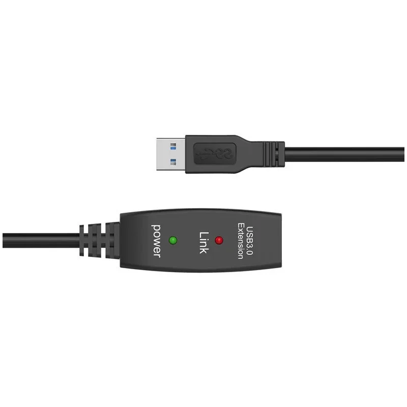 VCom Кабел удължение USB 3.0 AM / AF Active Extension Cable 5M Black - CU827A-5.0m - Image 231