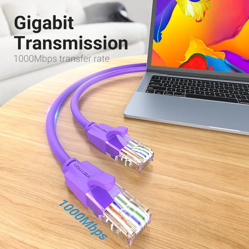 Vention Кабел LAN UTP Cat.6 Patch Cable - 2M Purple - IBEVH - Image 321