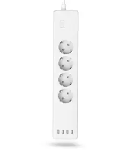 Alternative view of HAMA Смарт разклонител Wi-Fi 2.4Ghz, 4 гнезда, 4xUSB, 1.7 m, бял