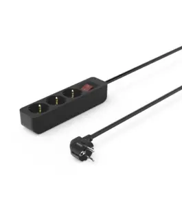 HAMA Разклонител 3гнезда 1.4мчерен с бутон вкл/изкл