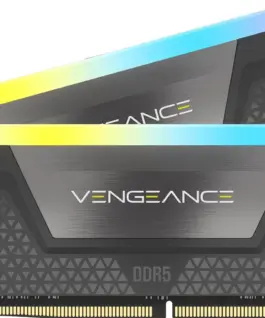 Памет за компютър Corsair Vengeance Gray RGB DDR5 64GB (2x32GB) 5600MHz AMD EXPO and Intel