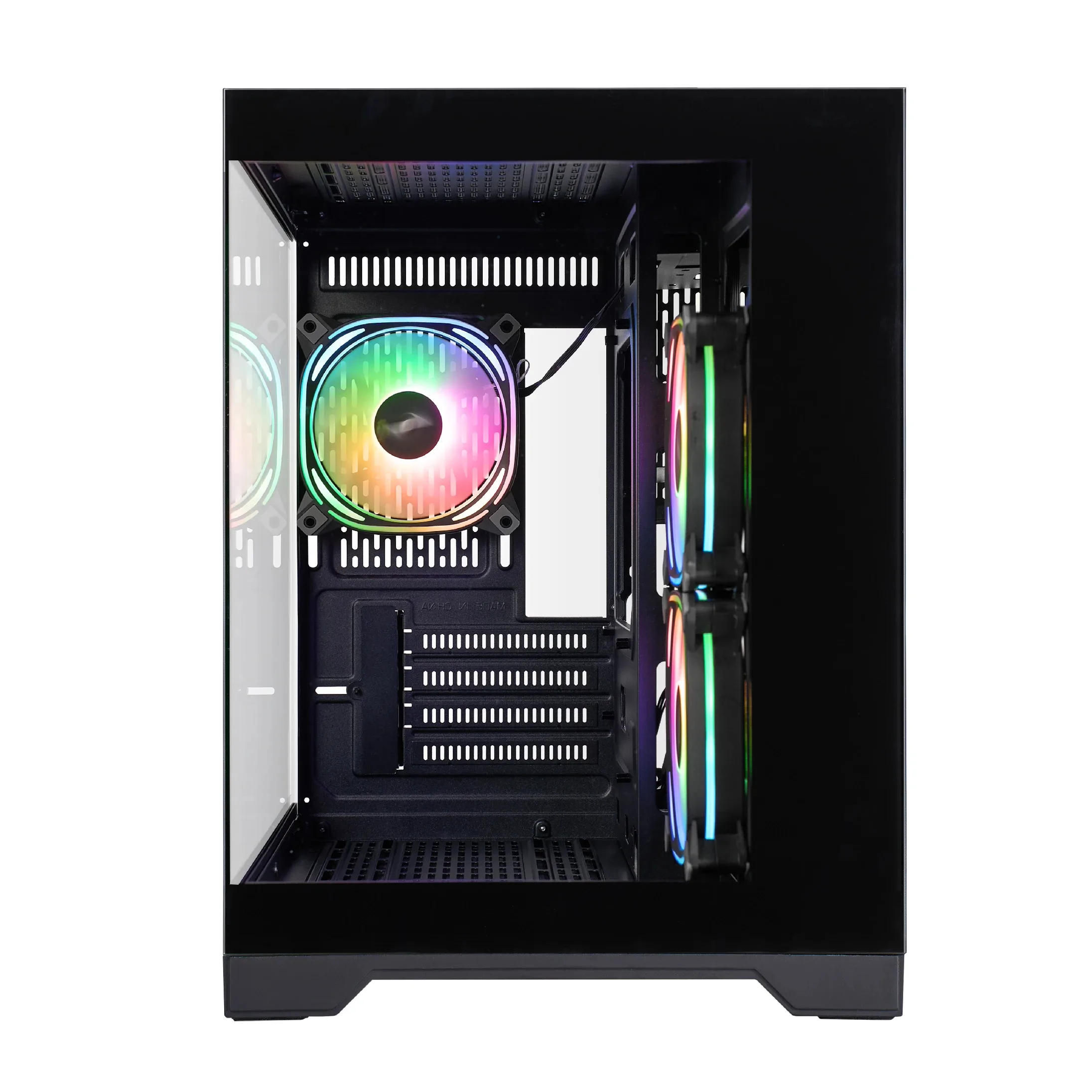 1stPlayer кутия Case mATX - MV6-TP Black - 3 fans included - Image 258