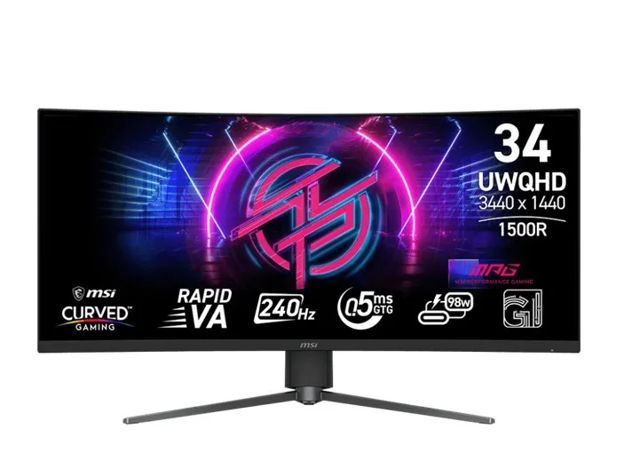 MSI Monitor MPG 346CQRF X24 34 cale/LED/WQHD/Curve/240Hz/черен