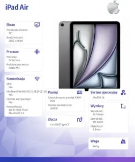 Alternative view of Apple IPAD AIR 11 WIFI 256GB SPG