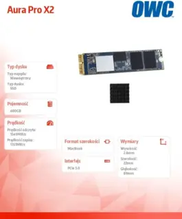 OWC SSD- Aura Pro X2 SSD 480GB 1549MB/s Mac Pro 2013 Heatsink