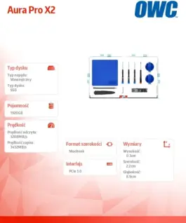 Alternative view of OWC SSD Aura Pro X2 2.0TB (Late 2013-current) +kit