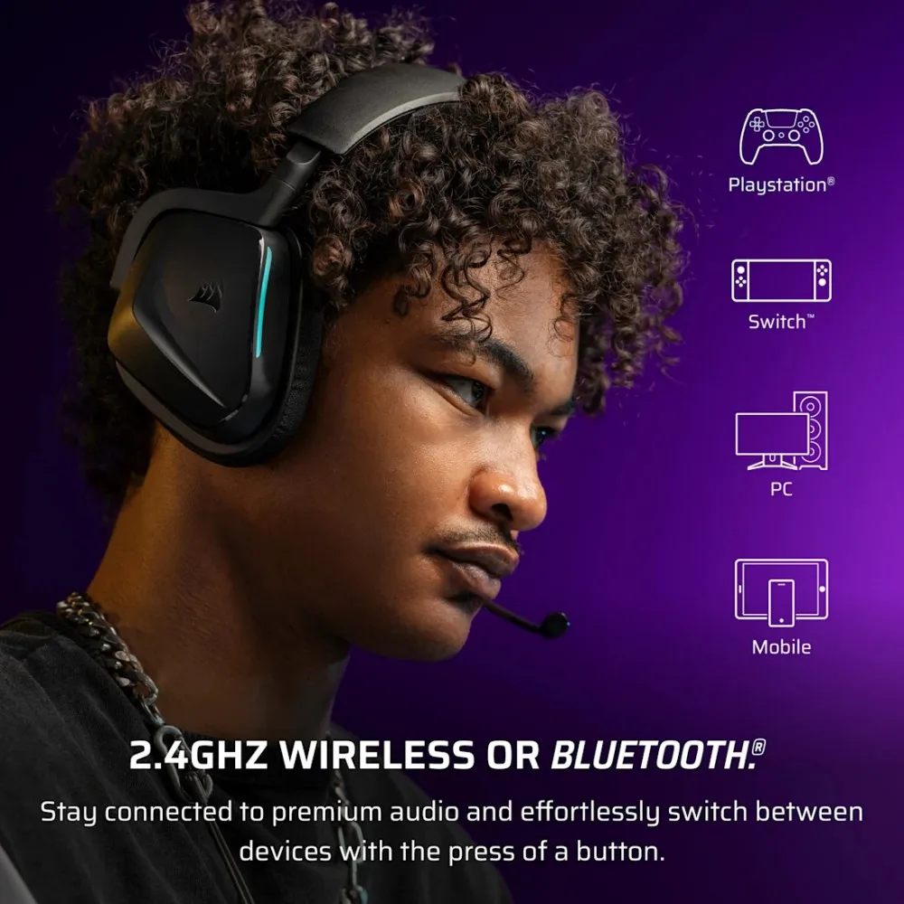Corsair Wireless headphone Void Wireless v2 Playstation carbon - Image 4
