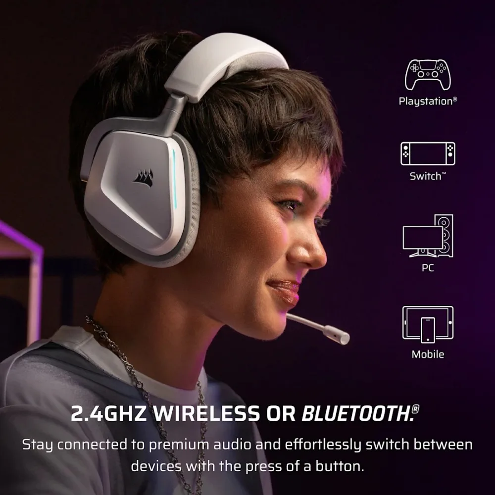 Corsair Wireless headphone Void Wireless v2 Playstation бял - Image 4