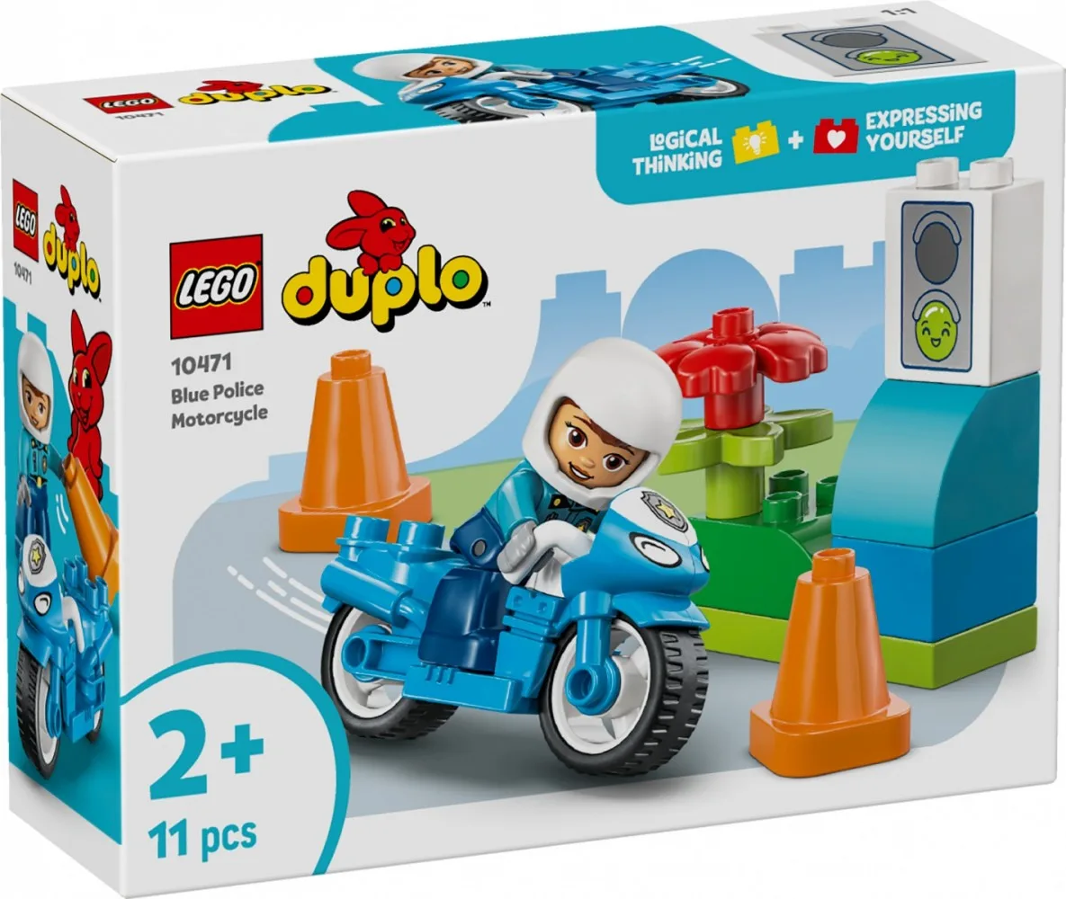 LEGO Blocks DUPLO 10471 син Police Motorcycle