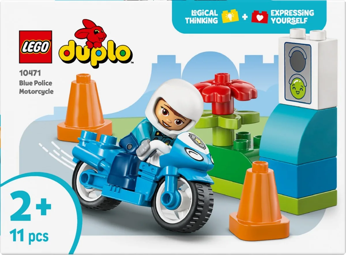 LEGO Blocks DUPLO 10471 син Police Motorcycle - Image 3