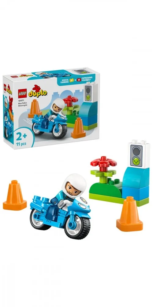 LEGO Blocks DUPLO 10471 син Police Motorcycle - Image 4