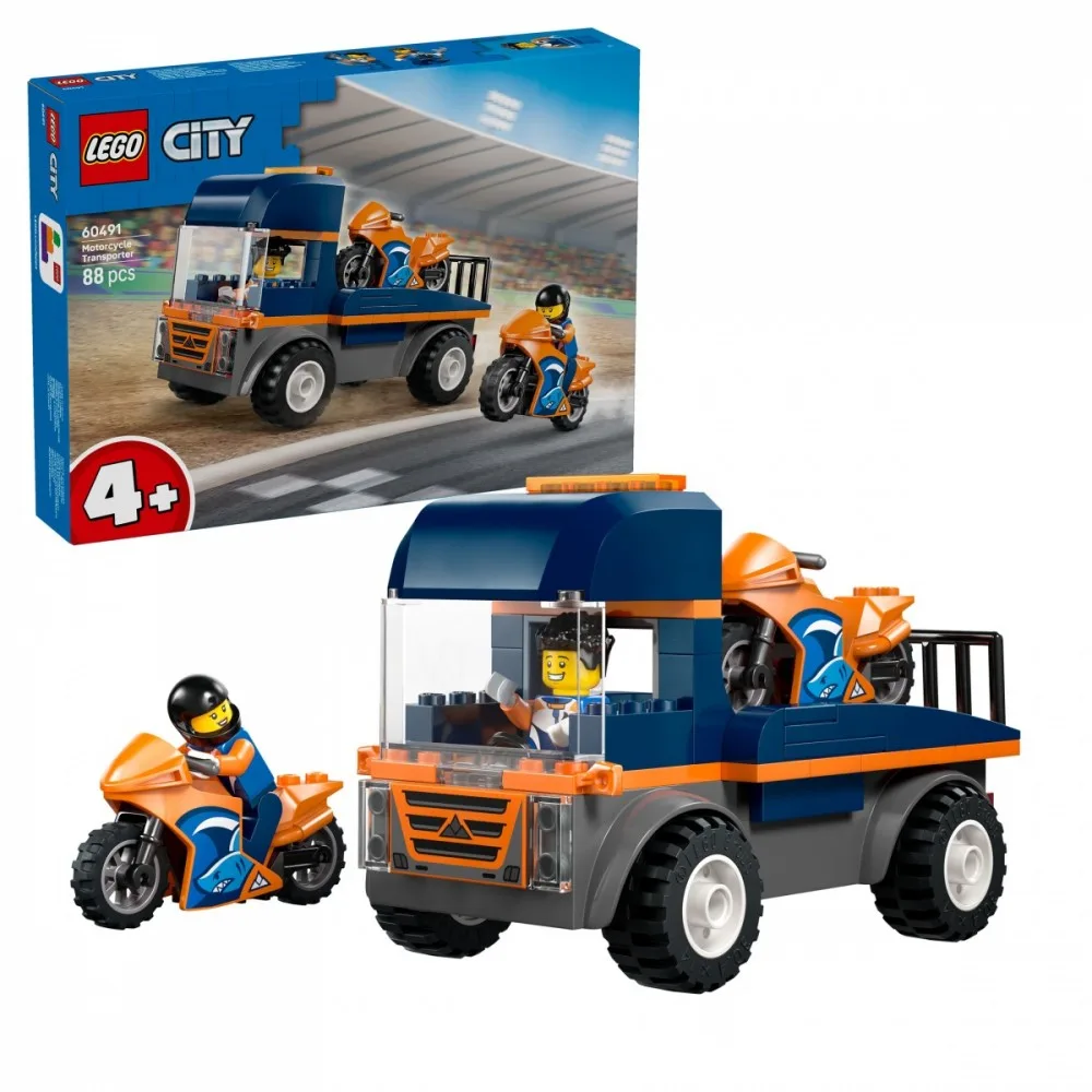 LEGO Blocks City 60491 Motorcycle Transporter - Image 2
