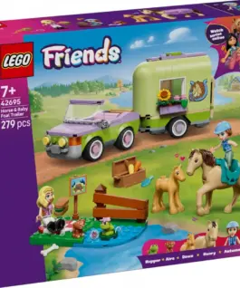 LEGO Blocks Friends 42695 Horse and Baby Foal Trailer
