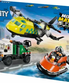 Alternative view of LEGO Blocks City 60505 Airplane, Service Truck and Hovercraft Remix