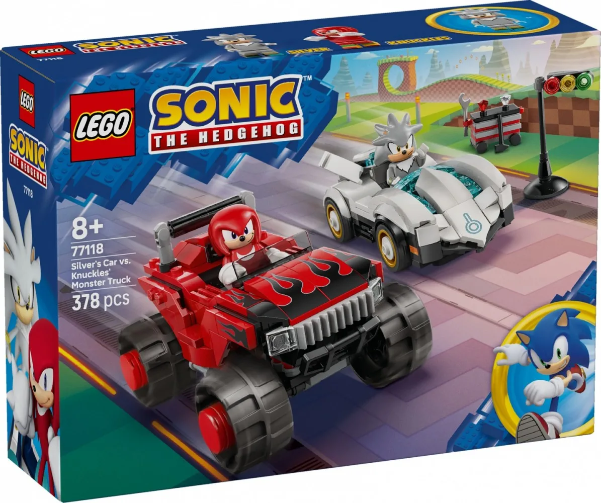 LEGO Blocks Sonic 77118 Silvers Car vs. Knuckles Monster Truck