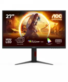 AOC Monitor U27G4XM 27-inch Fast IPS 4K 160Hz Mini LED HDMI DP Pivot