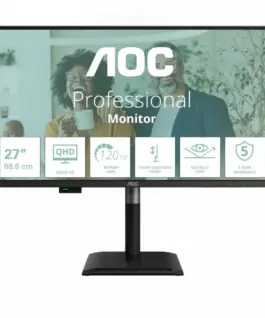 AOC Monitor Q27P4CV 27 инча IPS 120 Hz HDMI DP RJ45 USB-C Pivot Głośniki