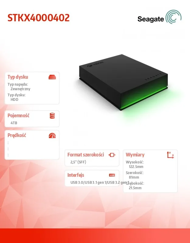 Seagate HDD Game Drive Xbox 4TB 2.5 inch STKX4000402 - Image 5