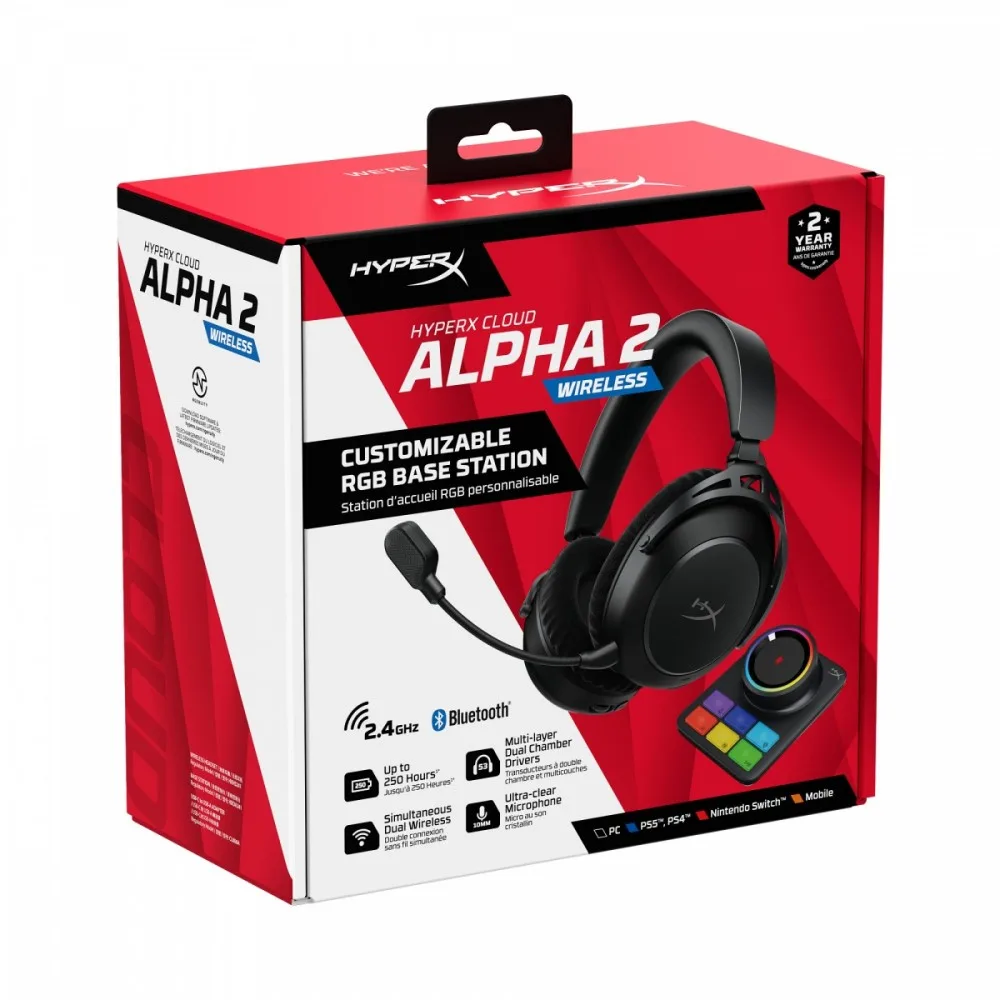 HyperX Headset Cloud Alpha 2 Wireless Gaming - AJ5C7AA - Image 2