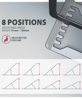 AXAGON STND-LAG ALU stand for Лаптопs 10-17 8 positio